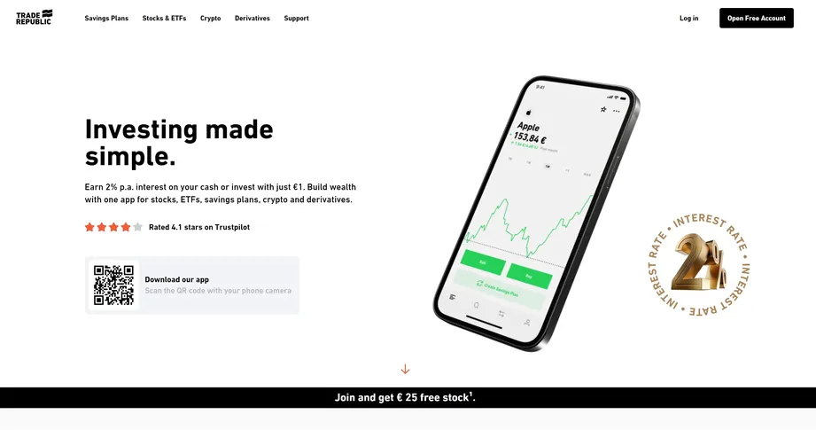 Trade Republic Desktop Interface