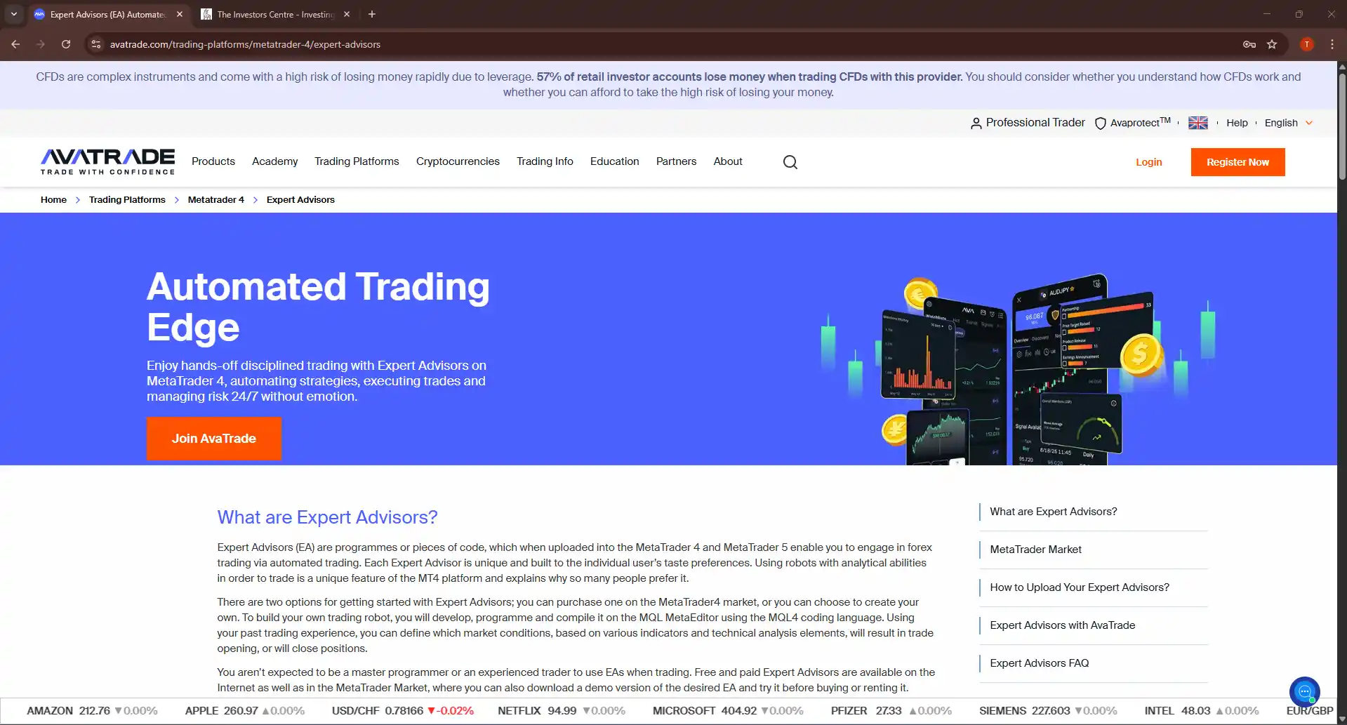 AvaTrade Desktop Interface
