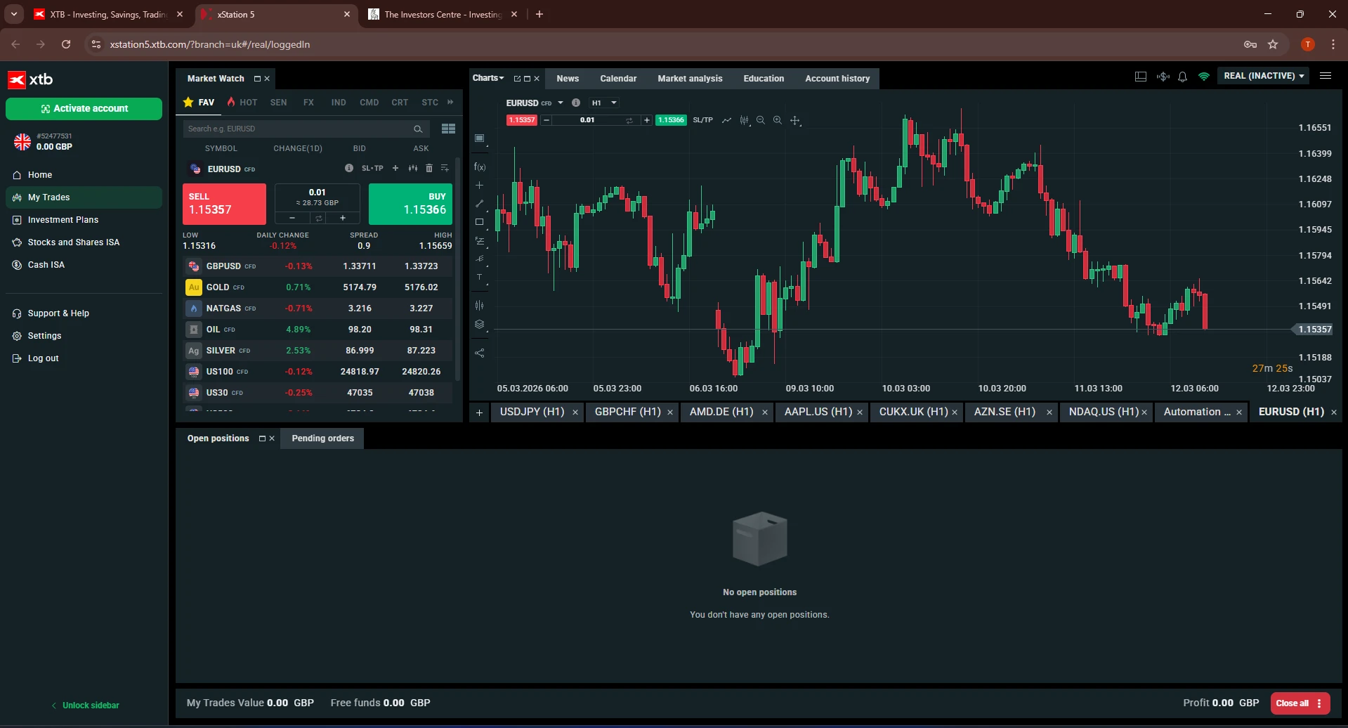 XTB Desktop Interface